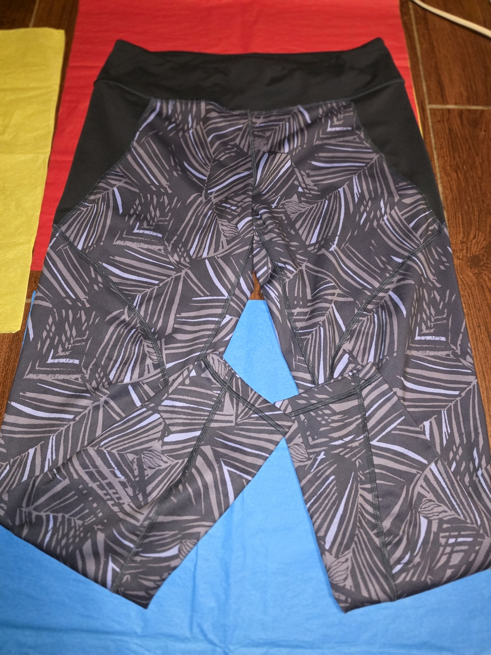 Patagonia Black Leggings with Light Blue Interior